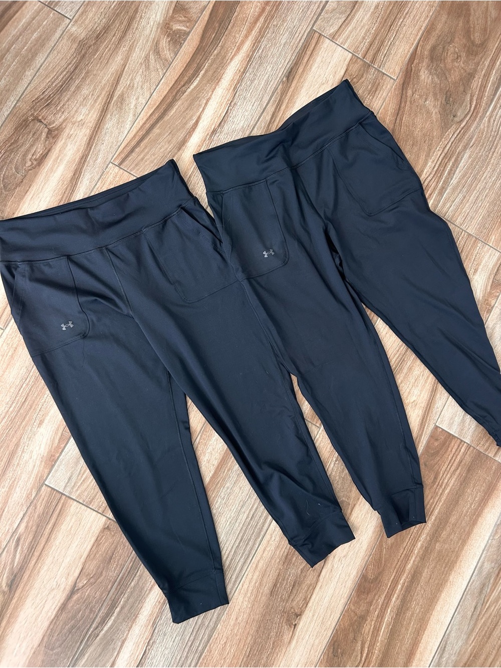 2 pairs! XL Black Under Armour UA Movement Joggers